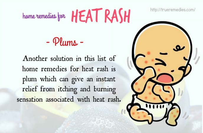 home remedies for heat rash - plums