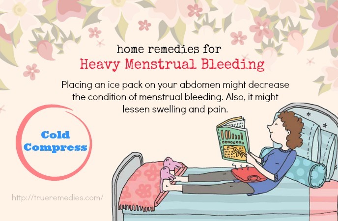 home remedies for heavy menstrual bleeding-cold compress