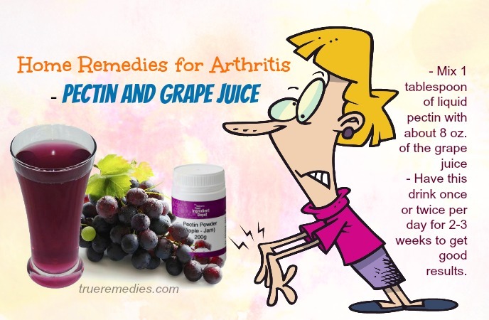 home remedies for arthritis - pectin and grape juice