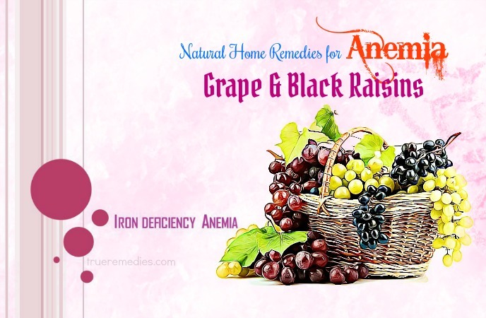 home remedies for anemia - grape and black raisins