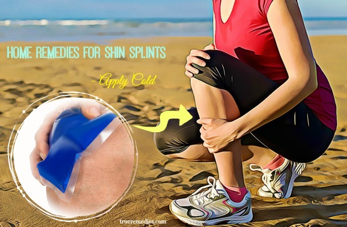 home remedies for shin splints - apply cold