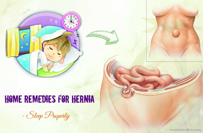 home remedies for hernia - sleep properly