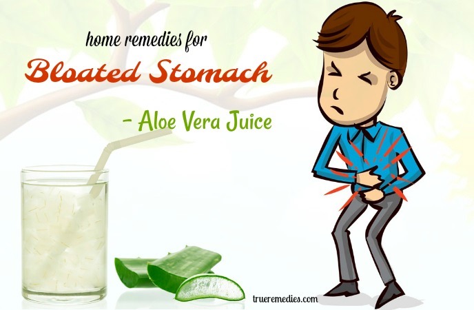 home remedies for bloated stomach - aloe vera juice