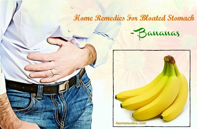 home remedies for bloated stomach - bananas