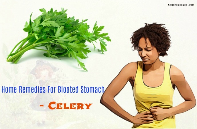 home remedies for bloated stomach - celery