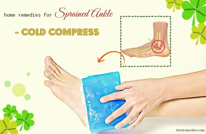 home remedies for sprained ankle - cold compress