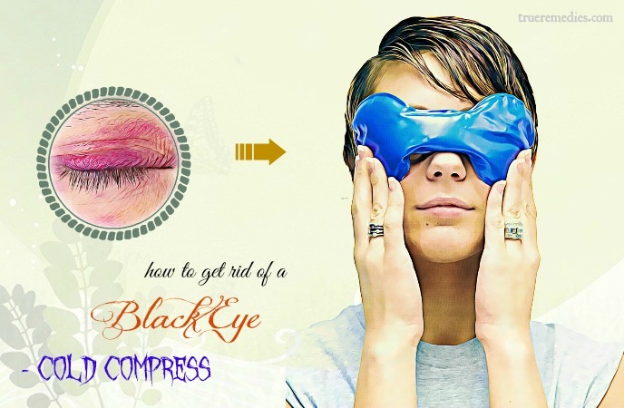 how to get rid of a black eye - cold compress