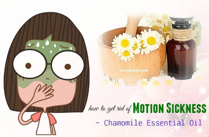 tips on how to get rid of motion sickness - chamomile essential oil