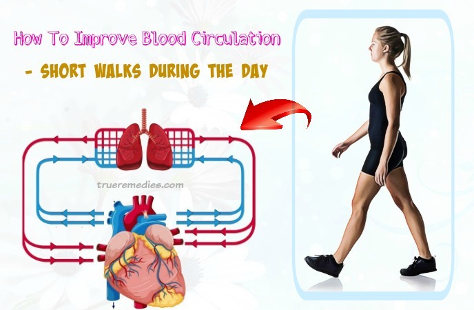 how to improve blood circulation - short walks during the day