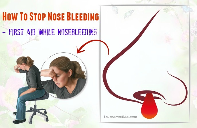 how to stop nose bleeding at home - first aid while nose bleeding