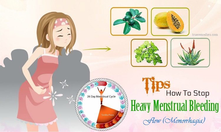 how to stop heavy menstrual bleeding flow