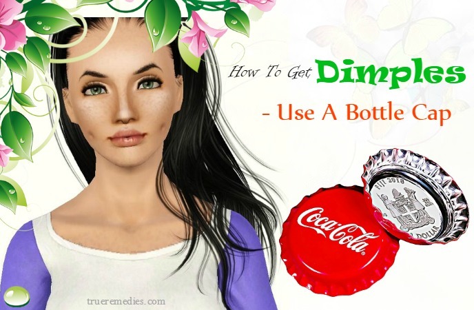 how to get dimples - use a bottle cap