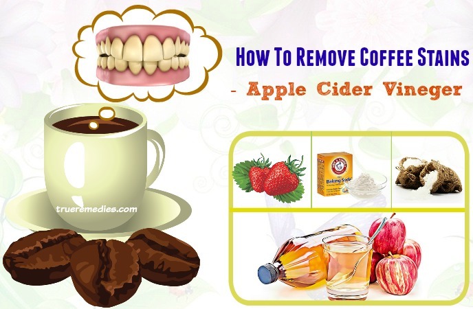 how to remove coffee stains - apple cider vineger