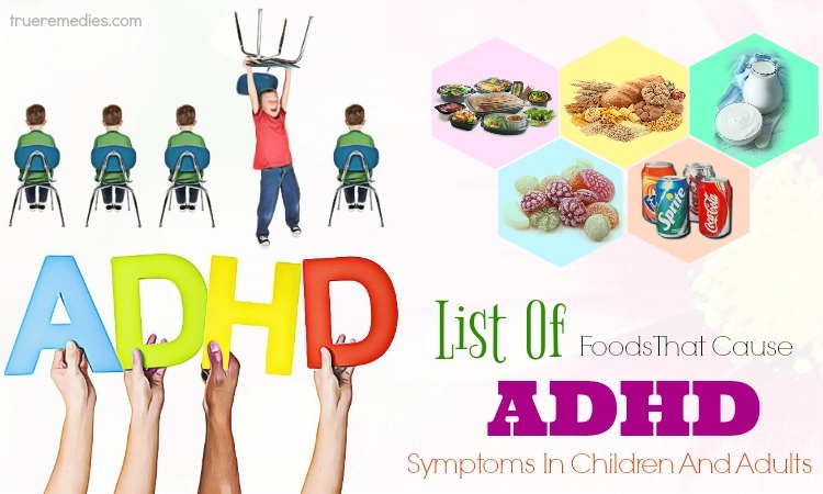 list of foods that cause adhd