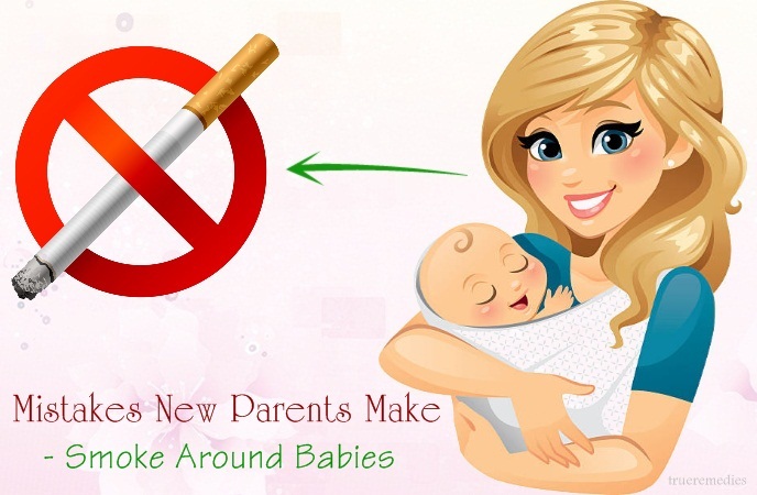 mistakes new parents make - smoke around babies